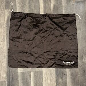 Coach Purse Brown Satin Dust Cover Bag Only With Logo &‎ Drawstring 19" x  23"